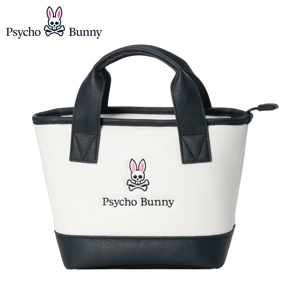 【新品】Psycho Bunny　ロッカーバッグ　トートバッグ　フラッグロゴ　白 Psycho Bunny（サイコバニー） ゴルフ ラウンドバッグ レディース