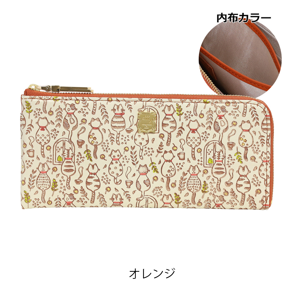 efffy 長財布 L字ファスナー 友禅染 【新品未使用】 efffy（エフィー） 長財布 L字ファスナー レディースPD3-042 efffy