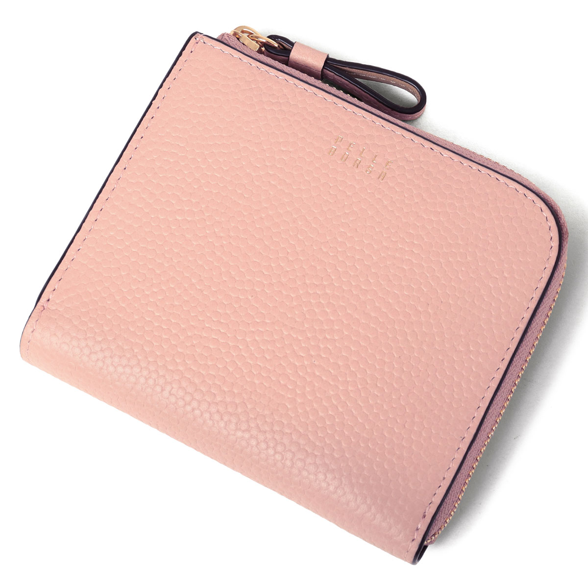 ペレボルサ 財布 ミニ財布 本革 L字ファスナー 抗菌 防臭 レディース 205444 フィーネグッズ PELLE BORSA 二つ折り財布 コンパクトの画像
