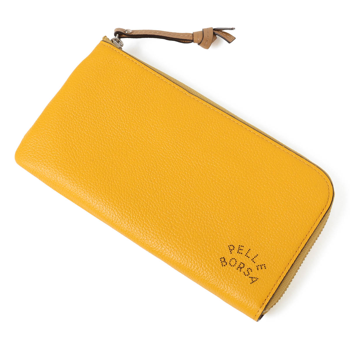 ペレボルサ 長財布 本革 L字ファスナー レディース 7204 ベリーグッズ PELLE BORSA 薄い 薄マチ コンパクト レザー 牛革の画像