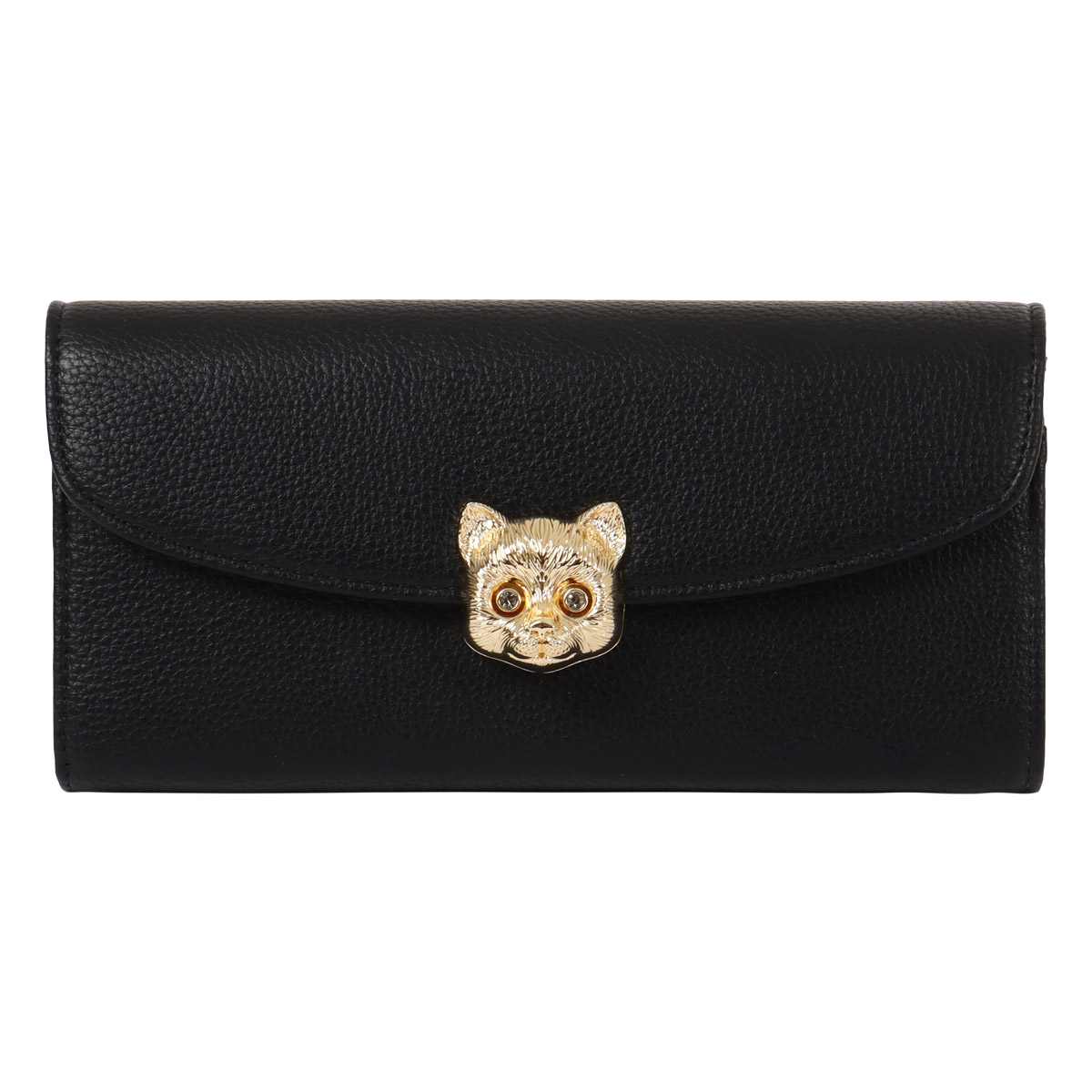 PAUL&JOE（ポール＆ジョー） アクセソワ 長財布 かぶせ 猫 3D CAT FACE