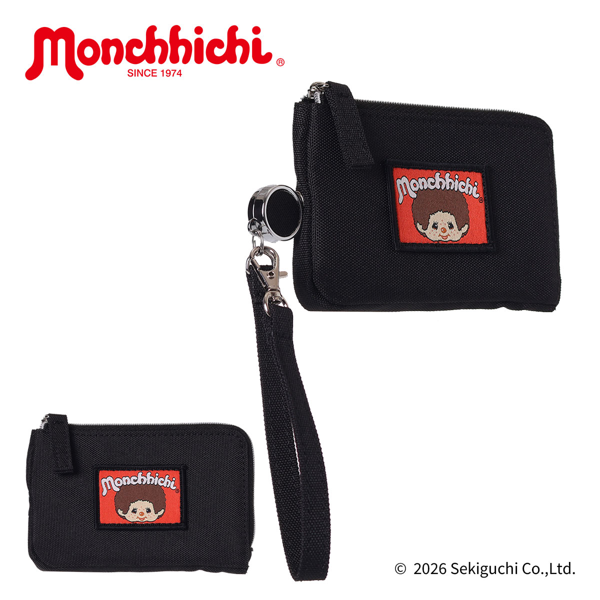 モンチッチ パスケース リール付きL26566 Monchhichi ICカードケース
