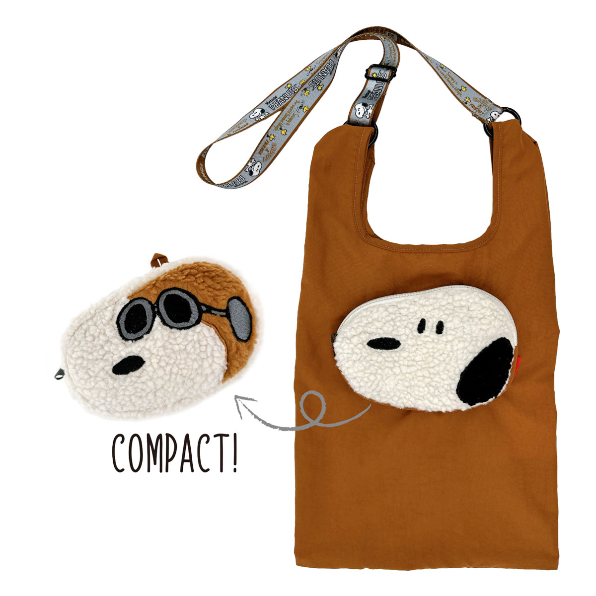 ROOTOTE（ルートート） スヌーピー ピーナッツ 折りたたみバッグ エコ