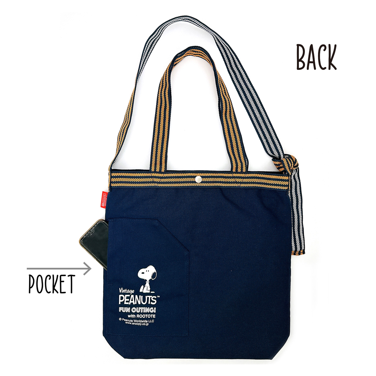 ROOTOTE（ルートート） スヌーピー ピーナッツ トートバッグ A4