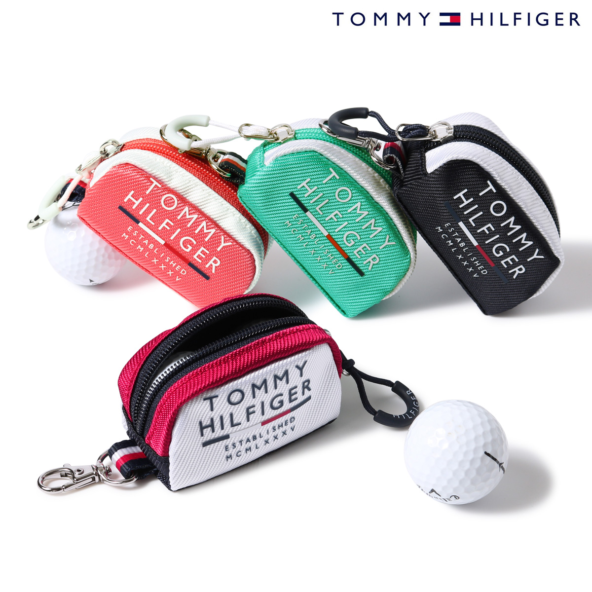 トミーヒルフィガー ゴルフ ポーチ ボールポーチ ボールケース ボールホルダー ゴルフポーチ メンズ レディースTHMG1FBC Tommy  Hilfiger│