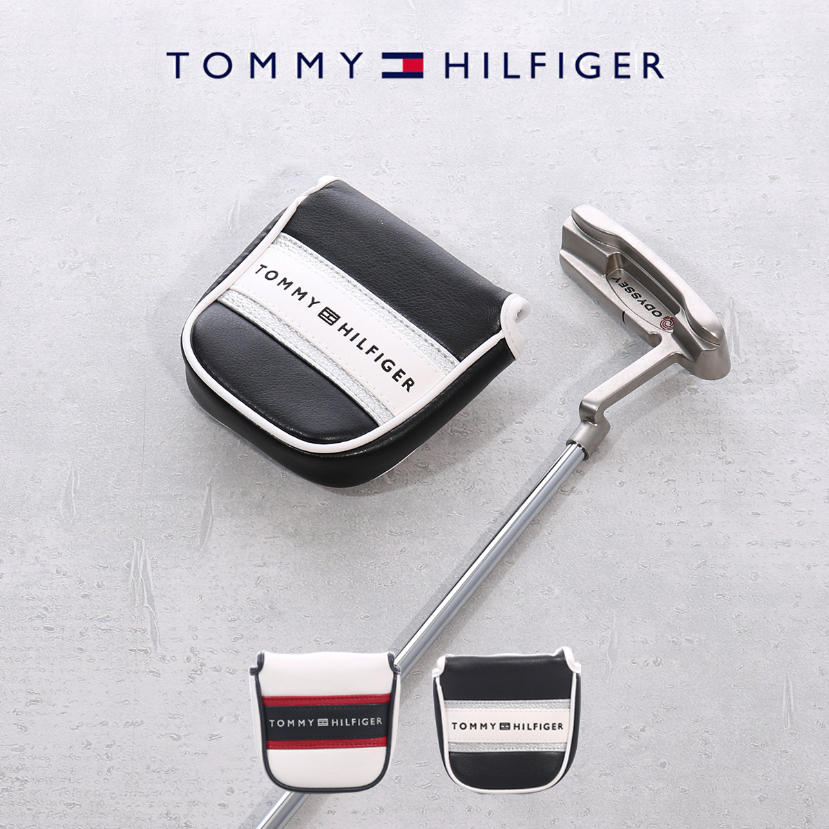 トミーヒルフィガー ゴルフ ヘッドカバー パターカバー マレット型 