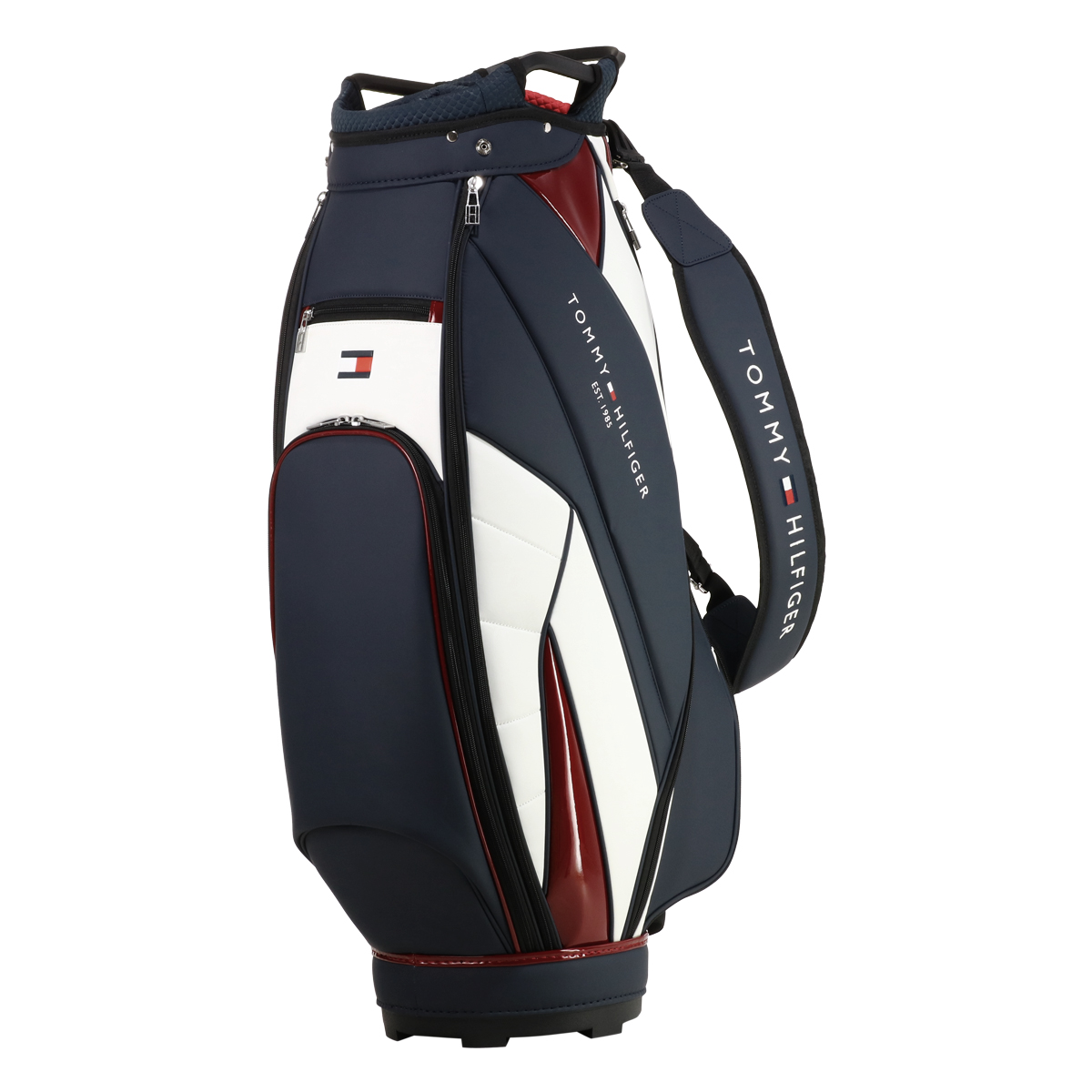 新品 トミーヒルフィガーゴルフ キャディバッグ THMG5SC2 トリコロール 新品 トミーヒルフィガーゴルフ キャディバッグ THMG5SC2 トリコロール