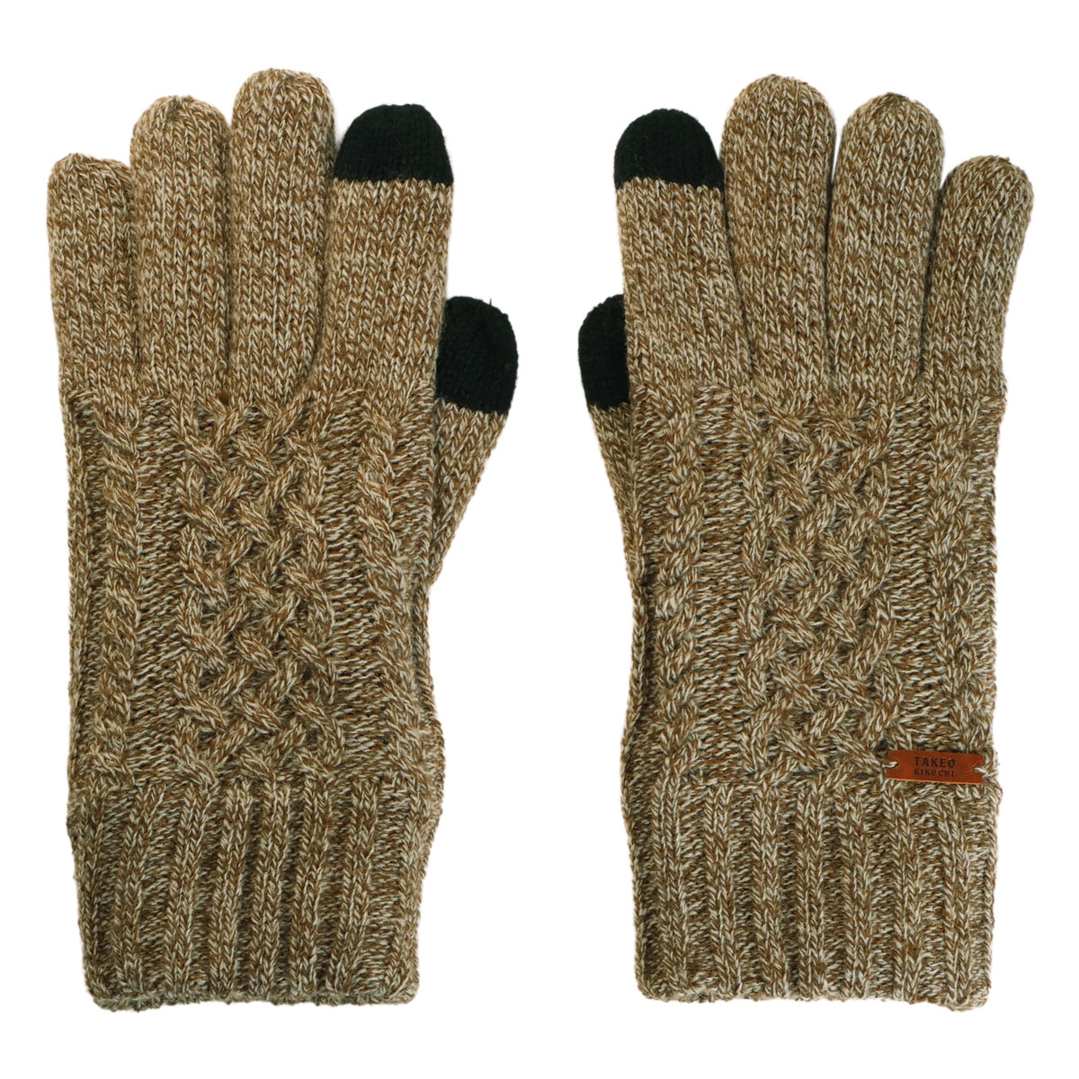 Tak GLOVES タグ付き 新品未使用 スエード手袋 裏地カシミア TAKEO KIKUCHI（タケオキクチ） 手袋 ニット スマートフォン対応
