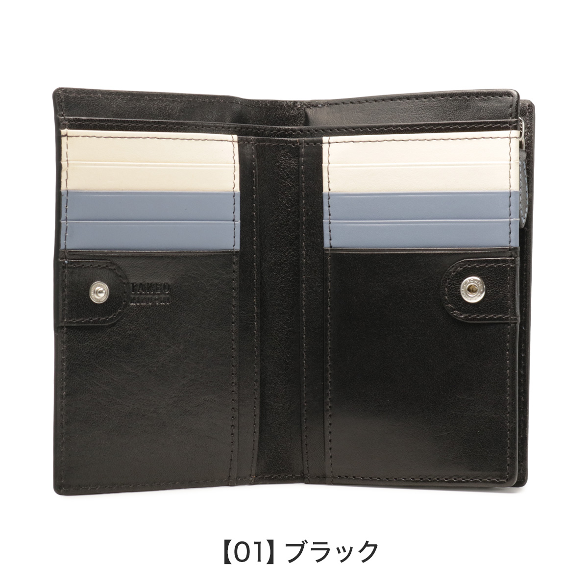 TAKEO KIKUCHI（タケオキクチ） ミドルウォレット 二つ折り財布 本革