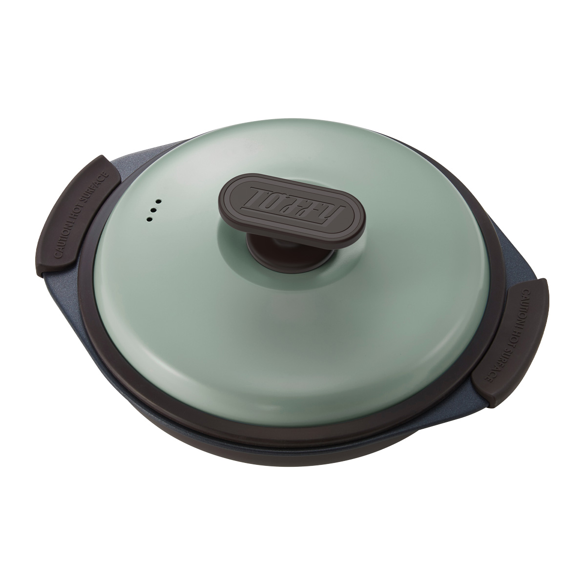 トフィー 電子レンジ用 グリルパン K-MW3 Toffy グリルプレート 浅型 蓋 フタ付き 電子レンジ調理 焼き魚 ステーキ 肉 焼き目 キッチン家電 シンプル レトロ | Toffy | 01