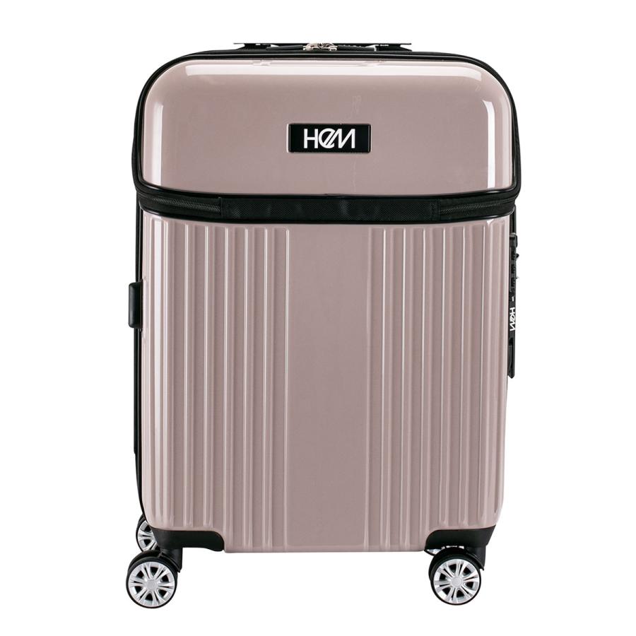 ヘム スーツケース 64L 54cm 4kg リム TR-024-02 HeM ハード ファスナー キャリーバッグ キャリーケース トップオープン 拡張 TSAロック搭載｜sacsbar｜04