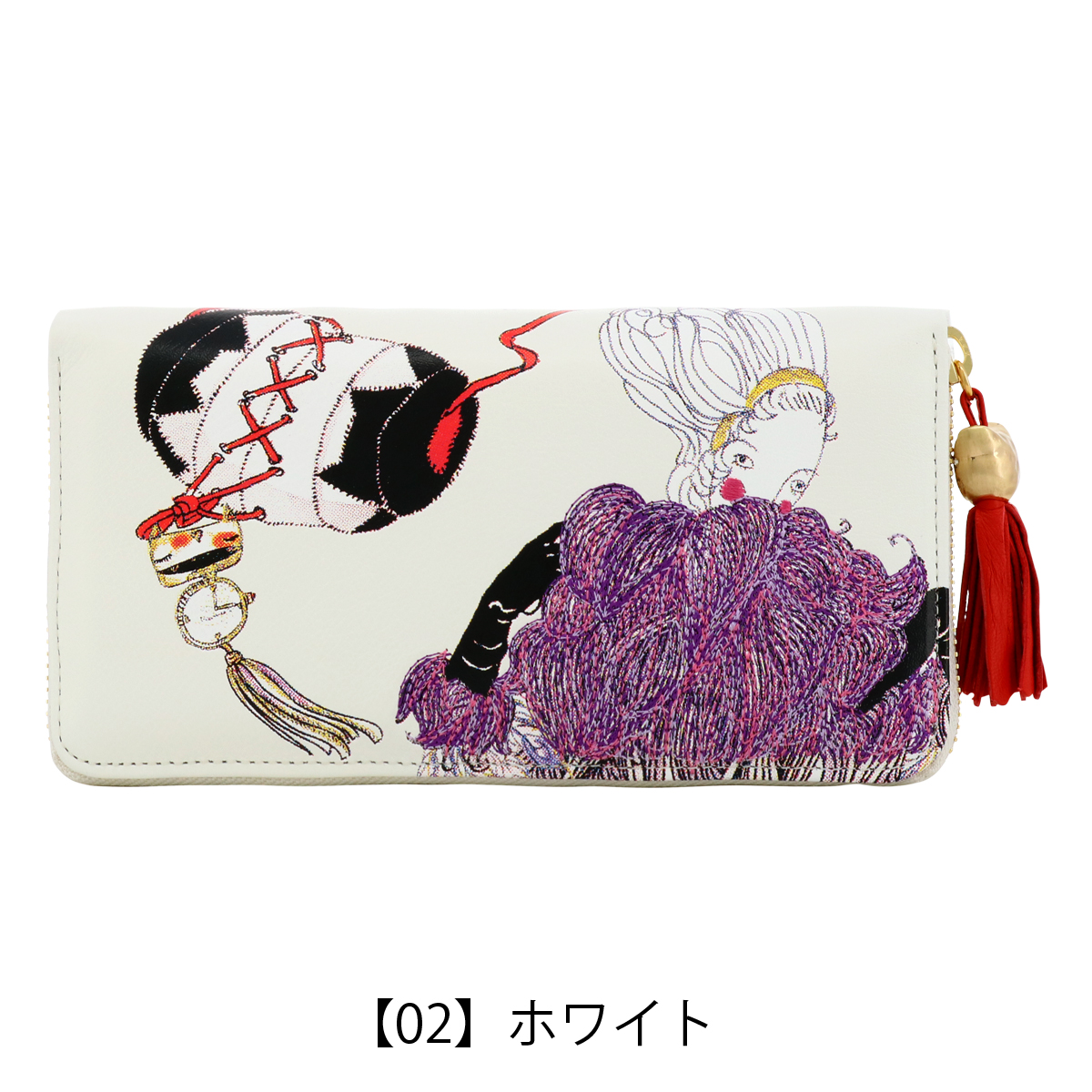 ツモリチサト キャリー 長財布 ラウンドファスナー 本革 レザー