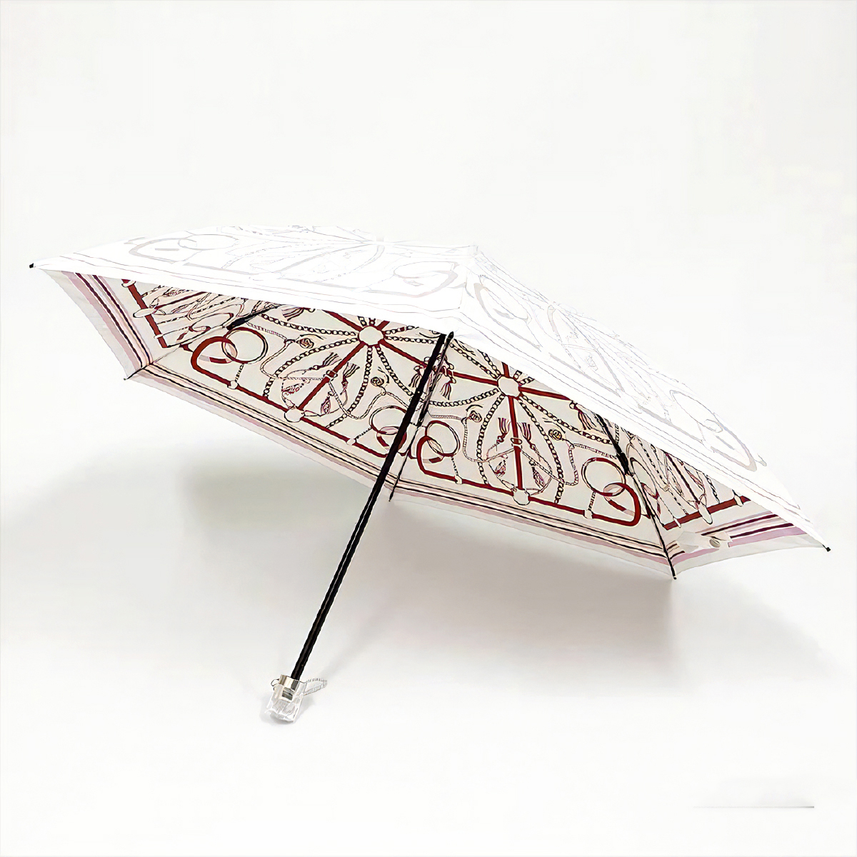 折りたたみ傘 日傘 完全遮光 晴雨兼用 レディース 白 ホワイト 軽量 4004 日本製 プレミアム...