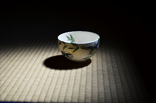 茶碗 茶道具 今岡 都 作 高橋道八写 仁清 笹の絵 : 茶道具専門店 (有