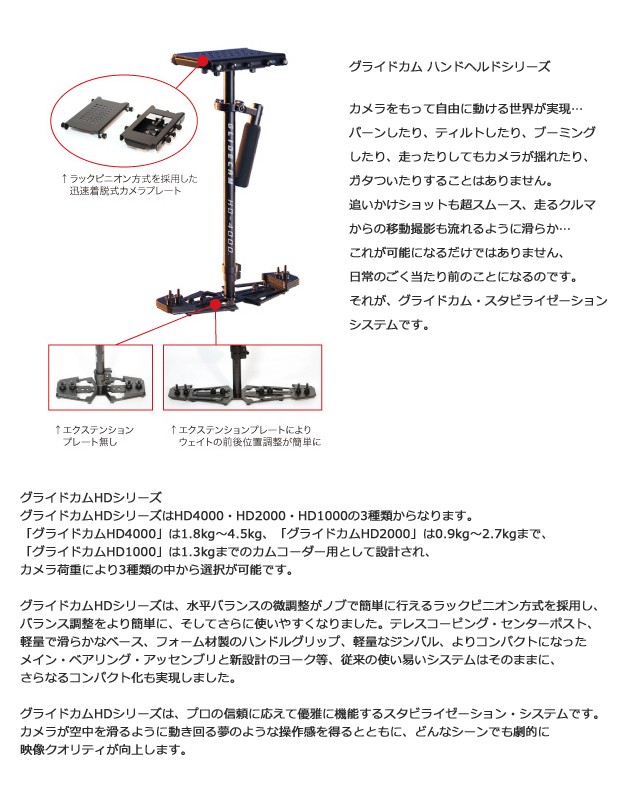 好評得価 GLIDECAM(グライドカム) HD2000 サエダオンラインショップ