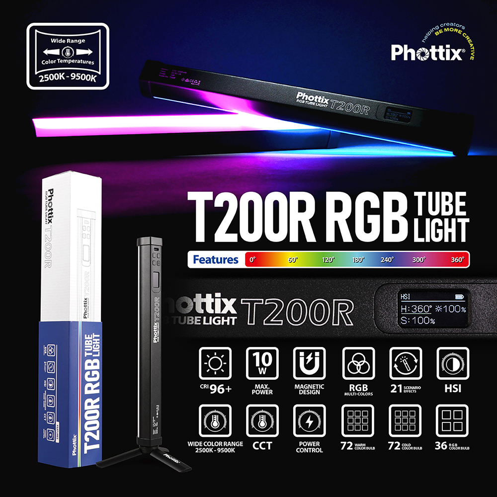 Phottix(フォティックス) T200R RGB Tube Light : サエダ