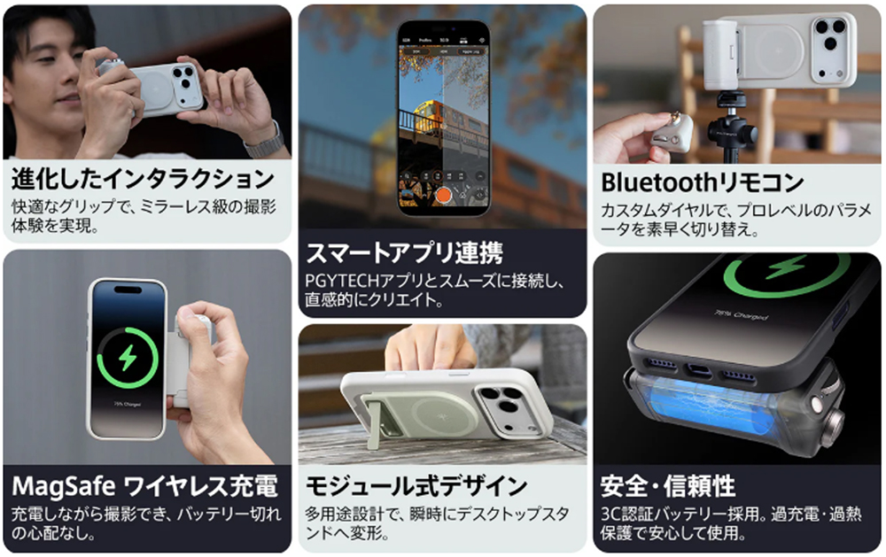 PGYTECH PGYTECH MagCam 2 スマートフォン グリップ (クラシック