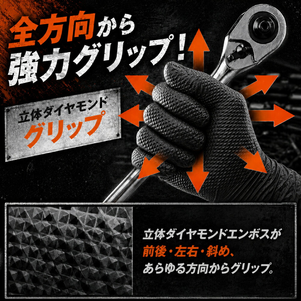 ニトリル手袋 エンジニア仕様 ニトリルグローブ...の詳細画像3