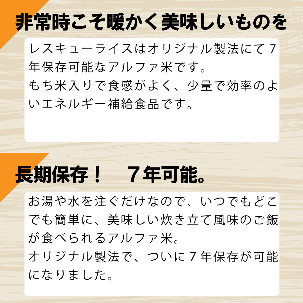 レスキューライス/3日分非常食セット(10年保存水付)