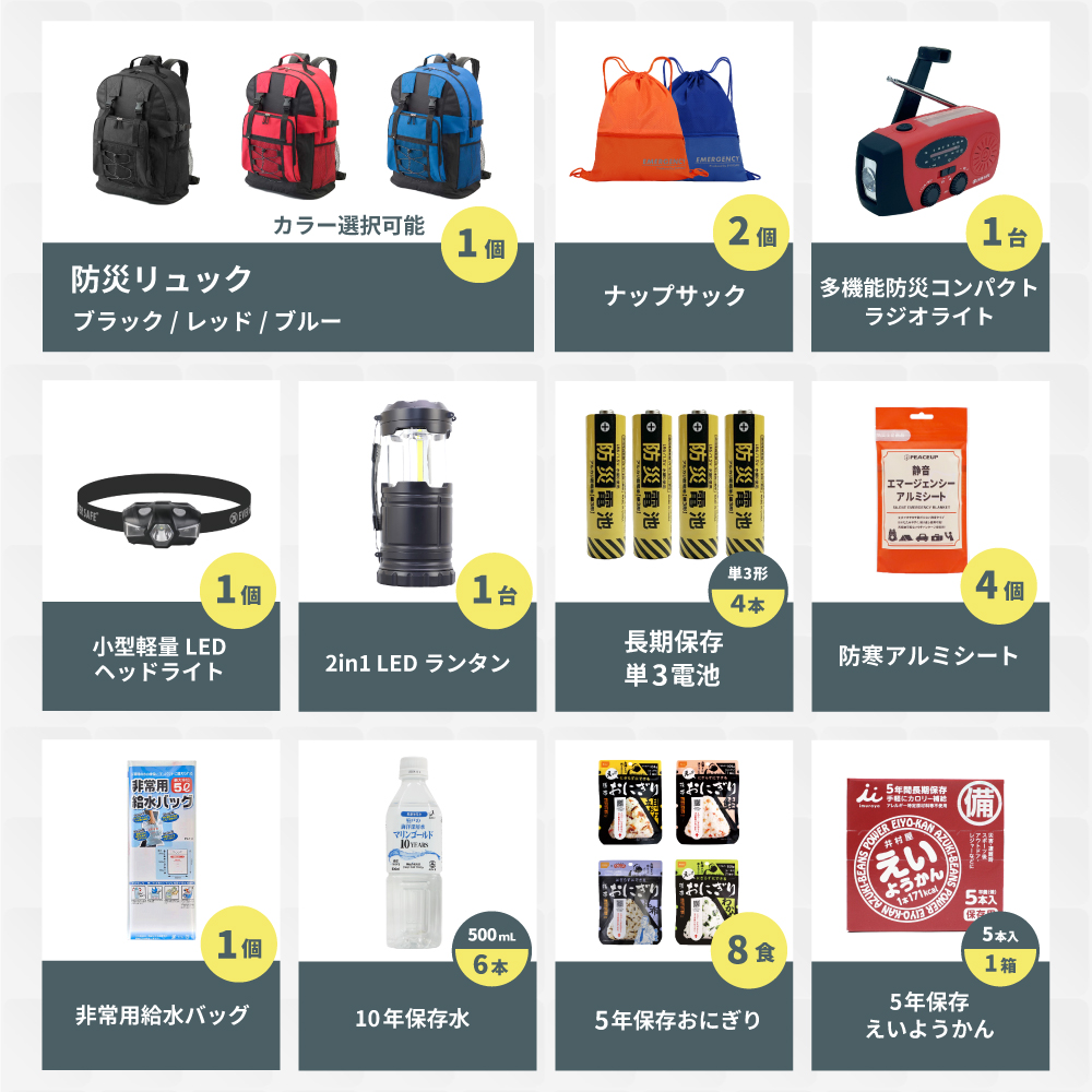 EVERSAFE 防災セット 家族用 防災リュック 防災グッズ 防災