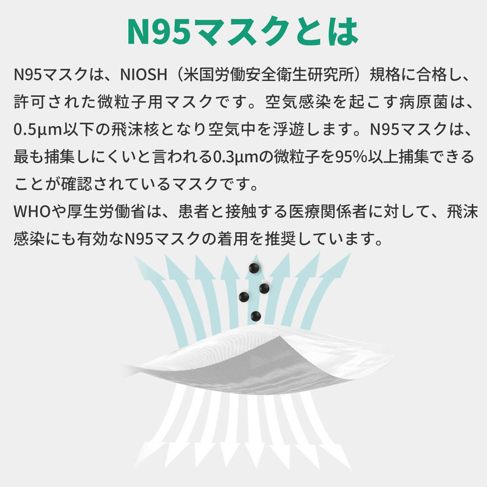 N95 N95マスク ブラック 個包装 20枚入 小林薬品｜safety-japan｜04