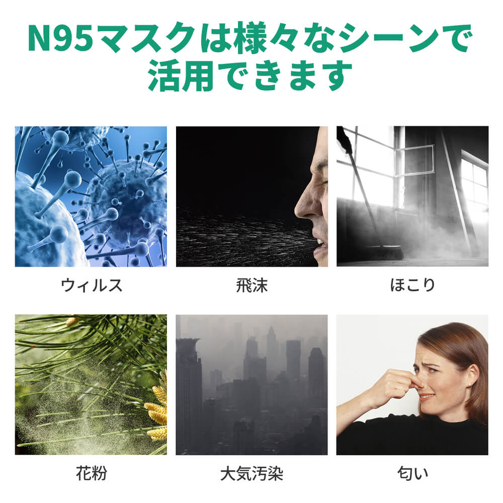 N95 N95マスク ブラック 個包装 20枚入 小林薬品｜safety-japan｜11