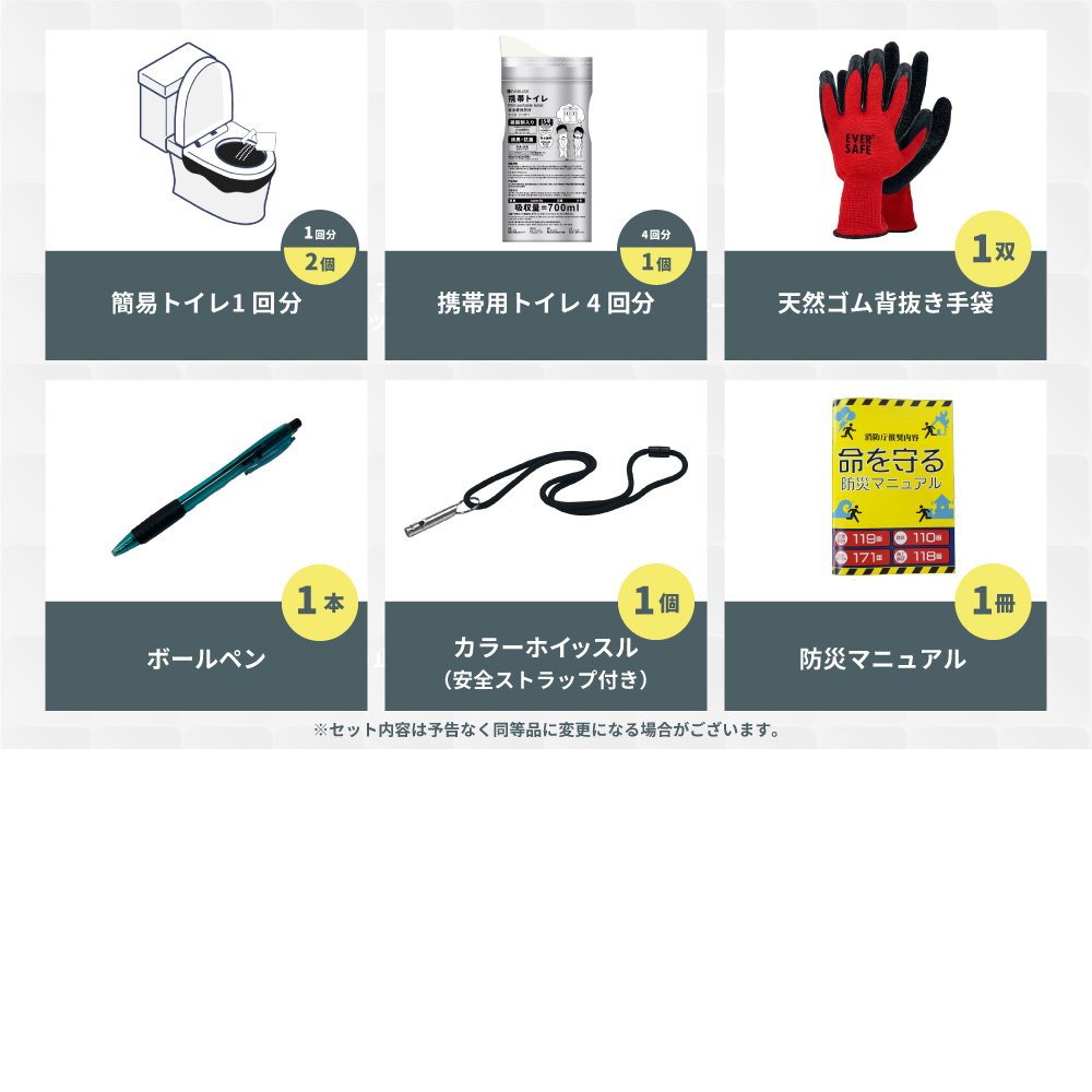 PEACEUP（ピースアップ） 防災セット 車載用防災セット A4ボックス