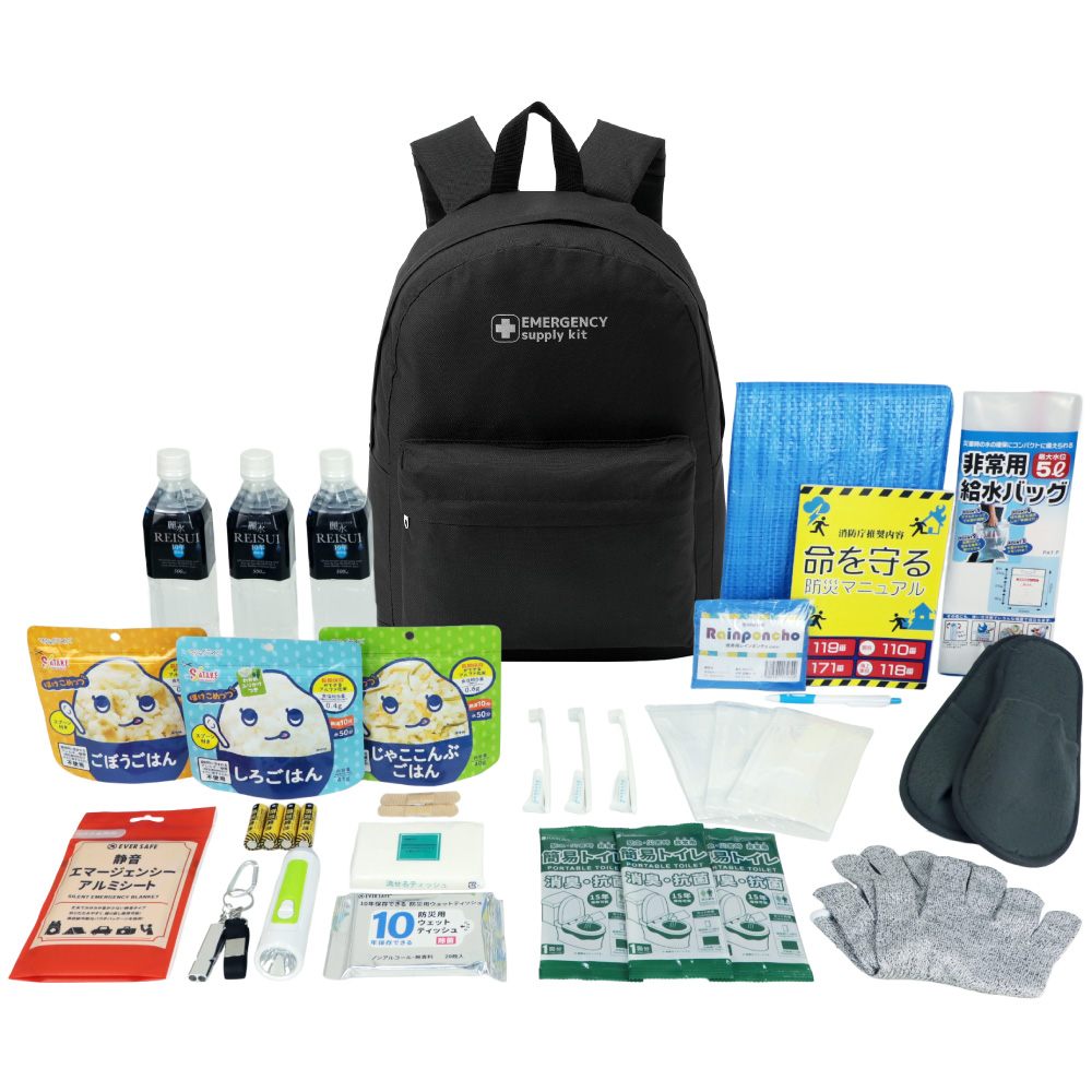 PEACEUP 防災グッズ セット 30点 1人用 9カラー 防災リュック