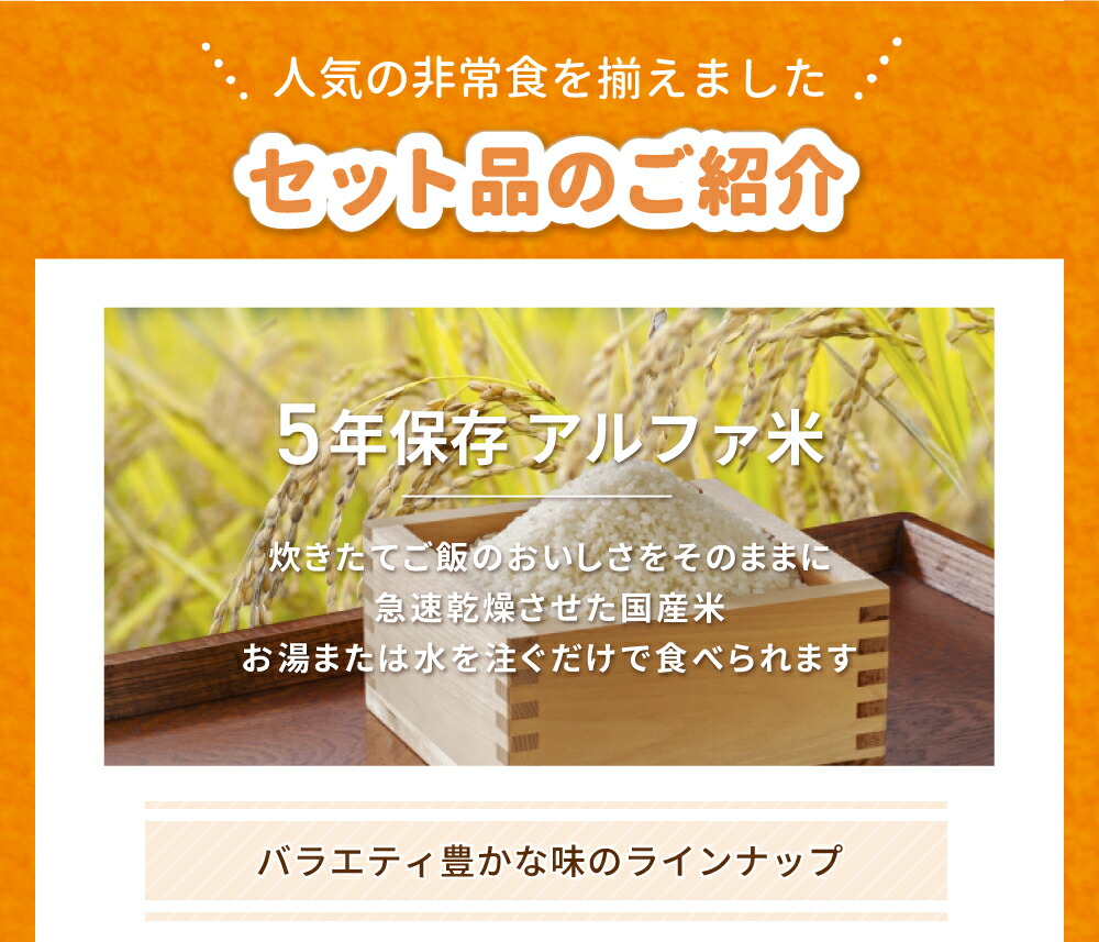 内容品詳細-アルファ米1