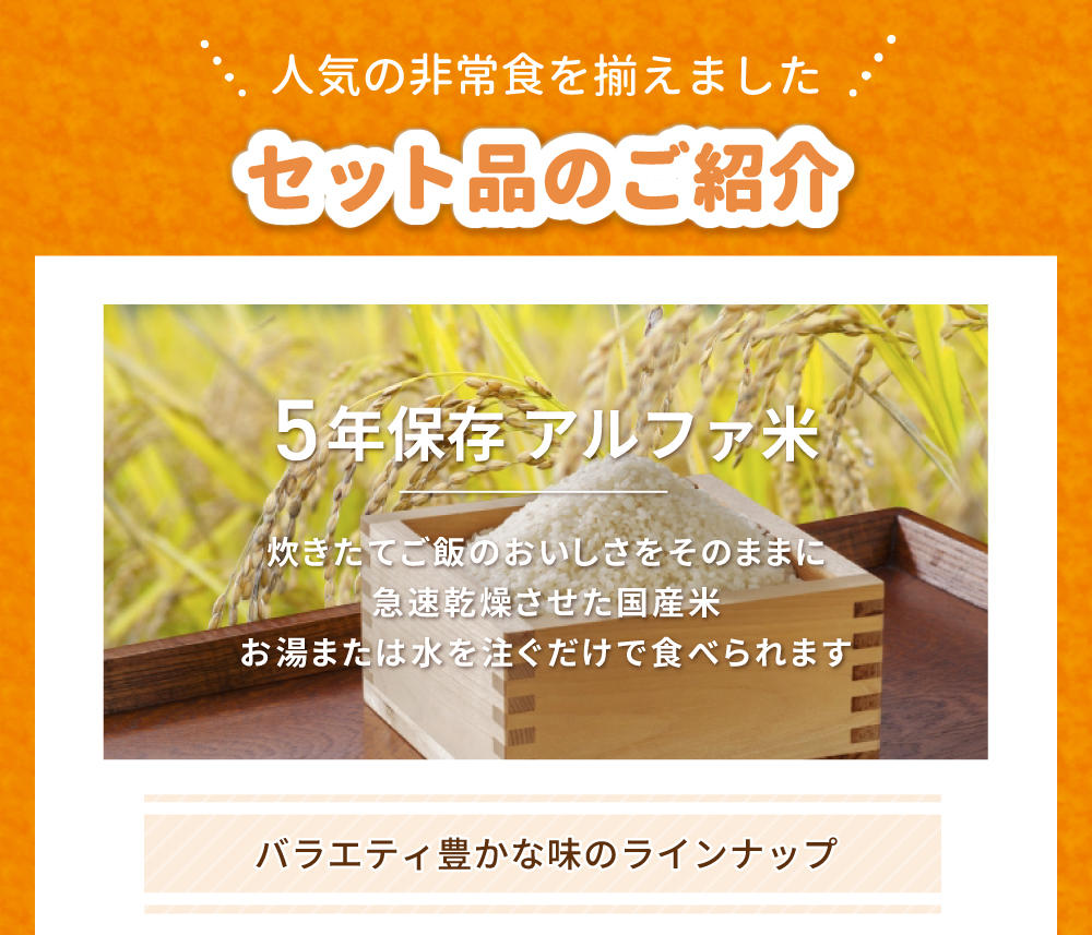 内容品詳細-アルファ米1