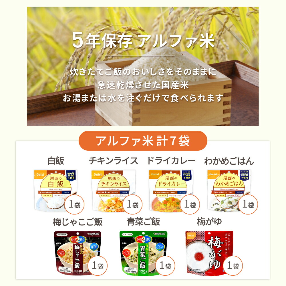 防災グッズ 防災セット 災害備蓄品 ピースアップ - 7日間分非常食