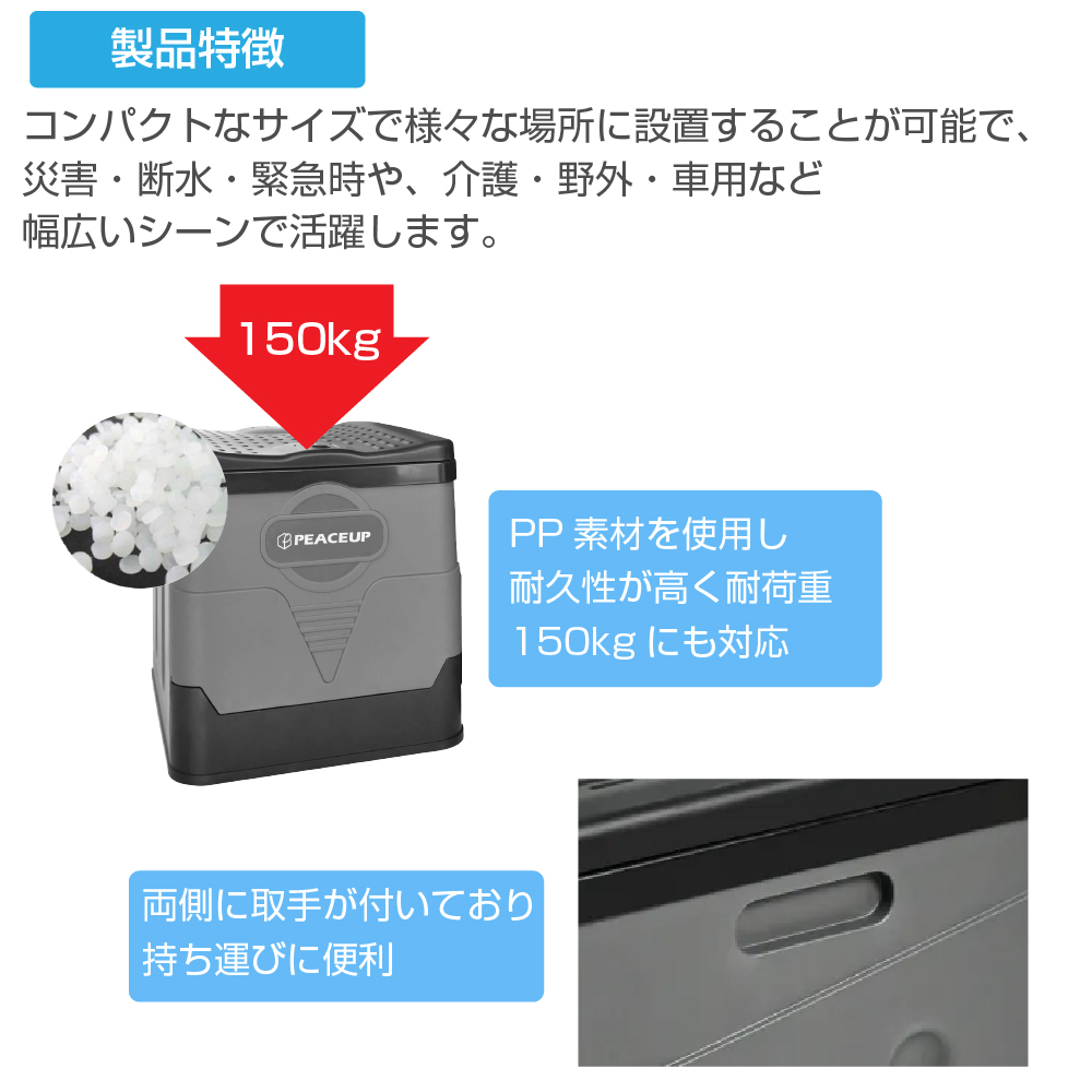 折りたたみ簡易トイレBOX型 ポータブル OKT-02 防災士推奨｜safety-japan｜04