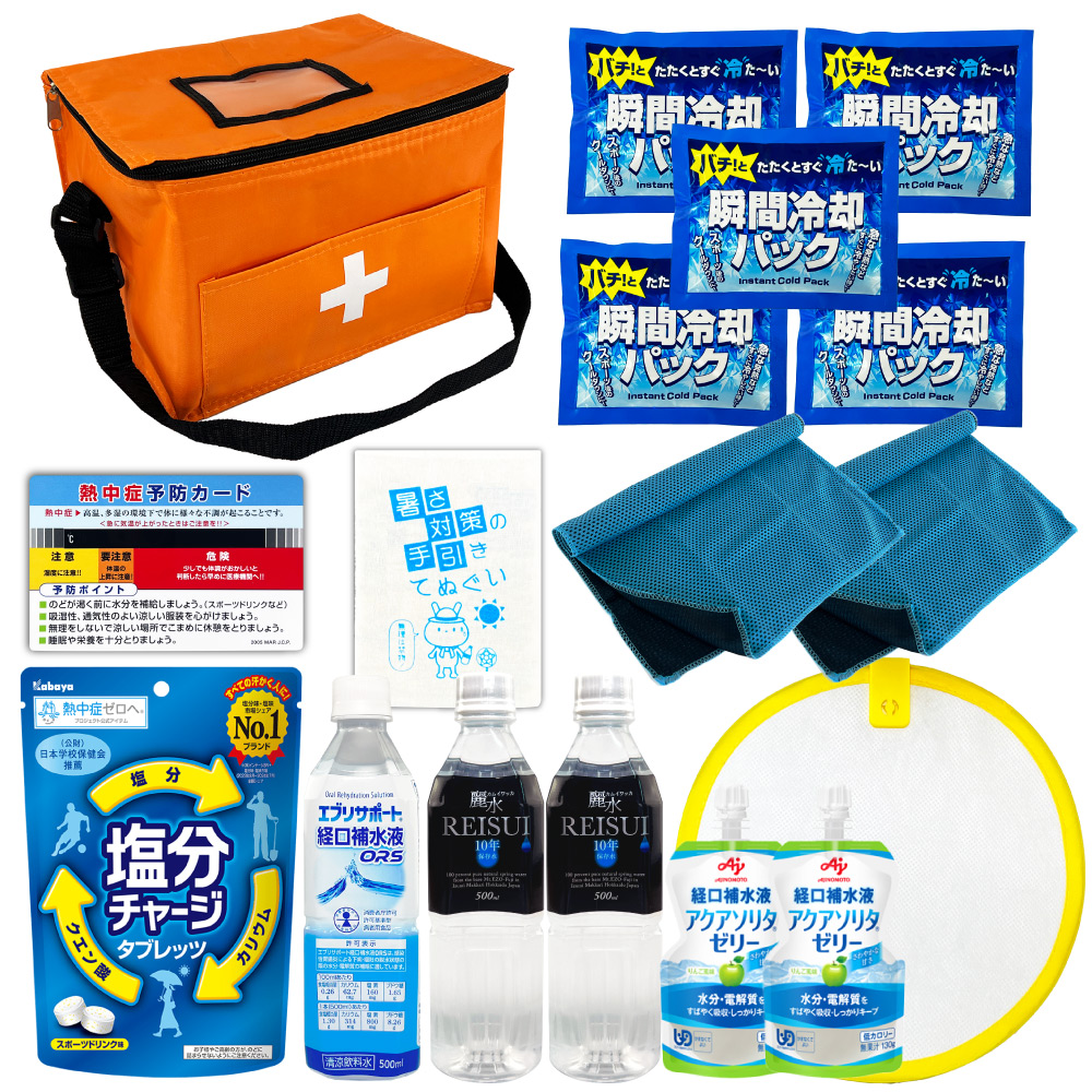 熱中症対策用品 熱中症対策キットDX17点セット 1セット 暑さ対策