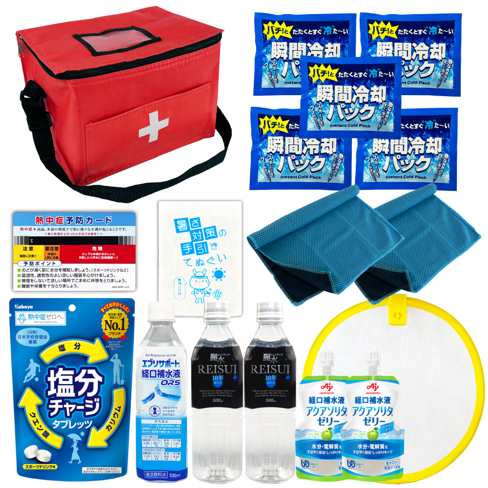 送料無料 百貨店 熱中症対策用品 熱中症対策キットDX 17点 1セット 暑さ対策 暑さ対策・冷却グッズ