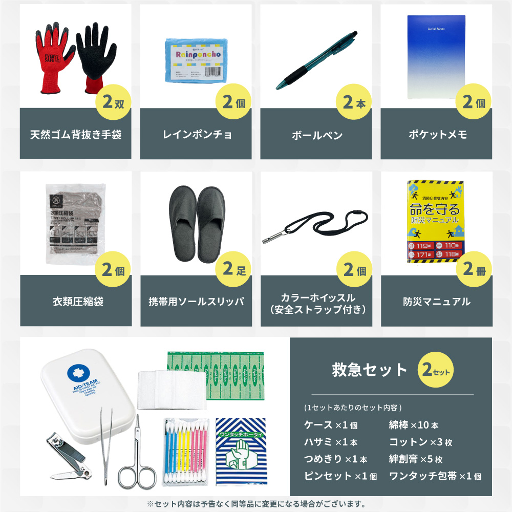 防災セット 2人用 40L ビッグリュック キャリーカート 寝袋 防災士監修 防災リュック 大容量 非常食 警戒レベル4 L4BRCRNB02 | PEACEUP | 09