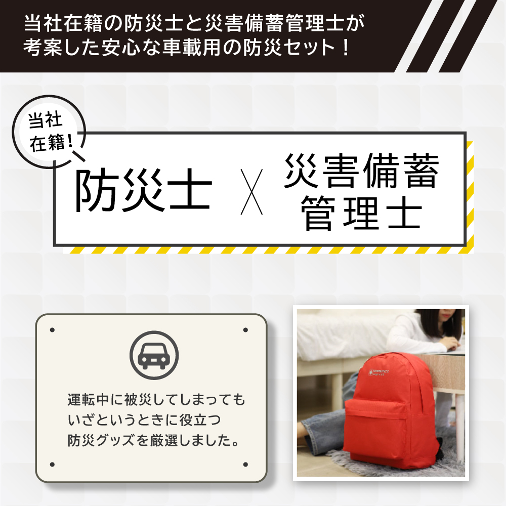 PEACEUP 防災セット 車載用防災セットDX リュックタイプ 防災