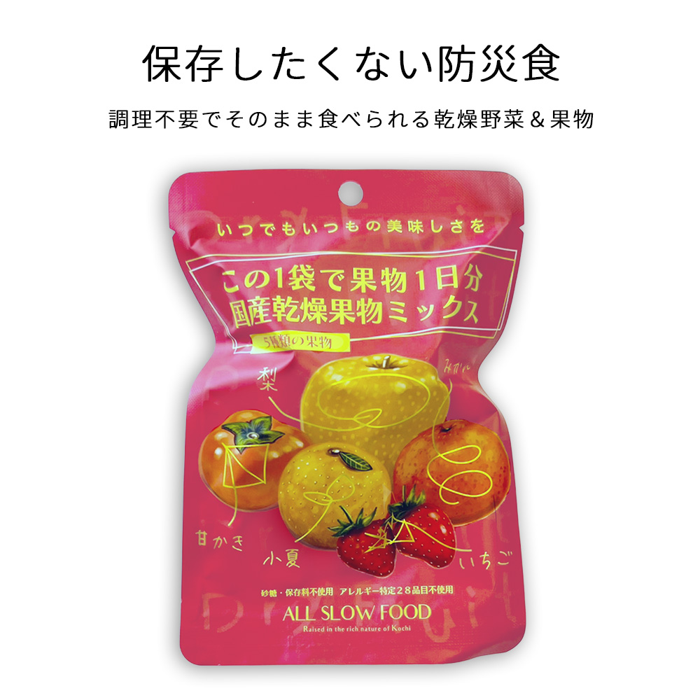 非常食 保存食セット 1日分の国産乾燥果物ミッ...の詳細画像2