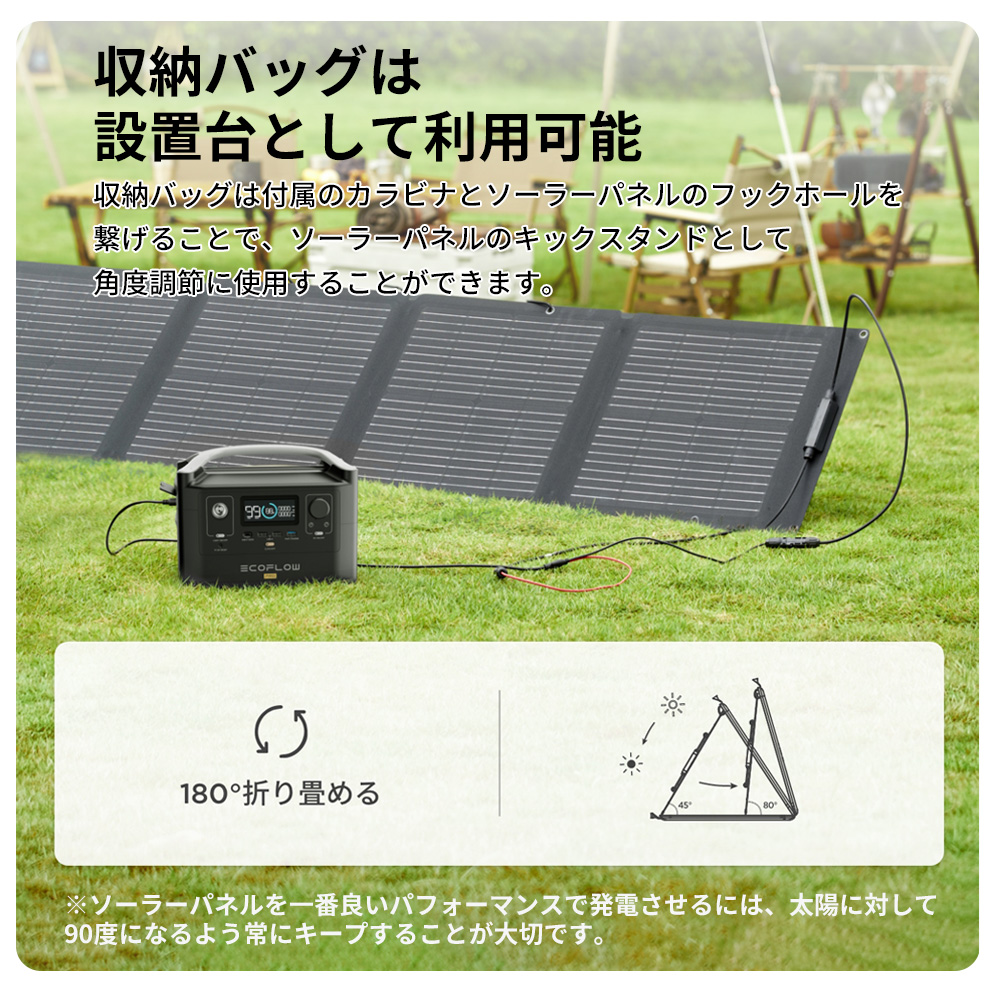 ECOFLOW ソーラーパネル EcoFlow 110W EFSOLAR110N 折り畳み : 防災