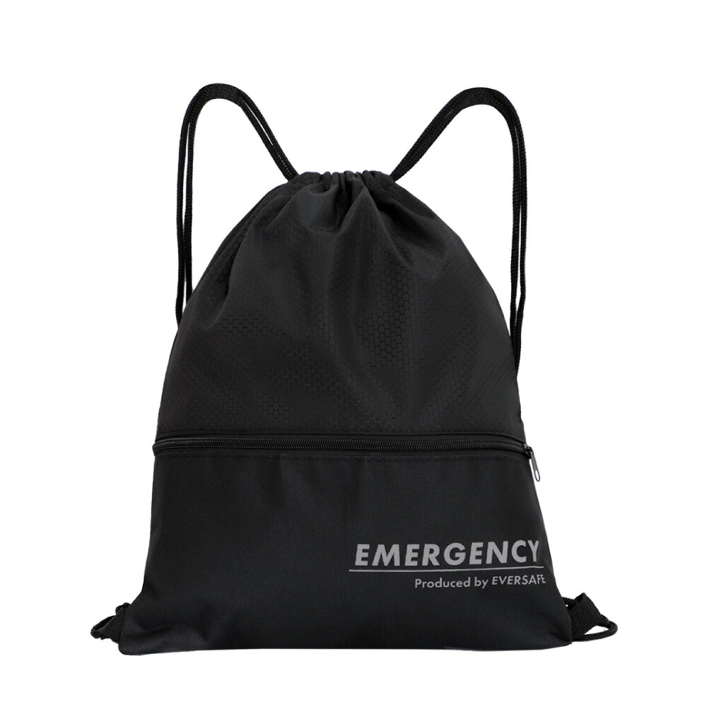 防災バッグ ナップサック 150個/ケース リュックサック 非常時 避難 軽量 撥水加工 巾着 KS01 EVERSAFE