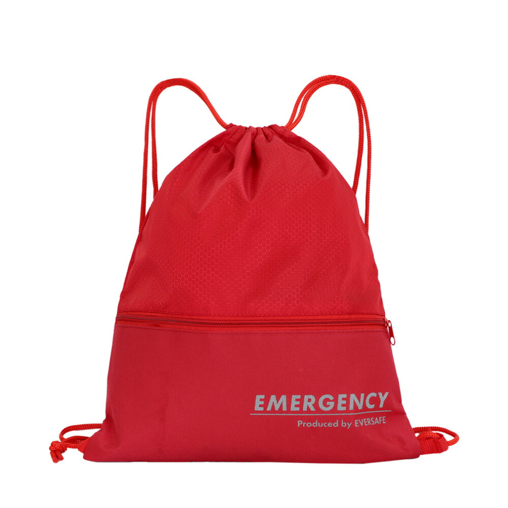 防災バッグ ナップサック 150個/ケース リュックサック 非常時 避難 軽量 撥水加工 巾着 KS01 EVERSAFE