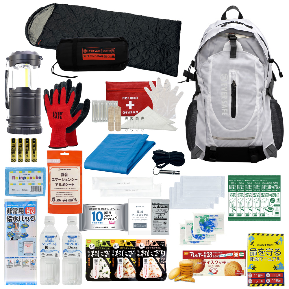 PEACEUP（ピースアップ） 防災セット 防災グッズ 1人用 EVERSAFE