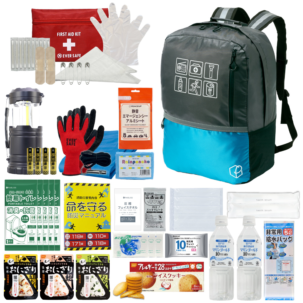 PEACEUP（ピースアップ） 防災セット 1人用 40Lビッグリュック 防災士