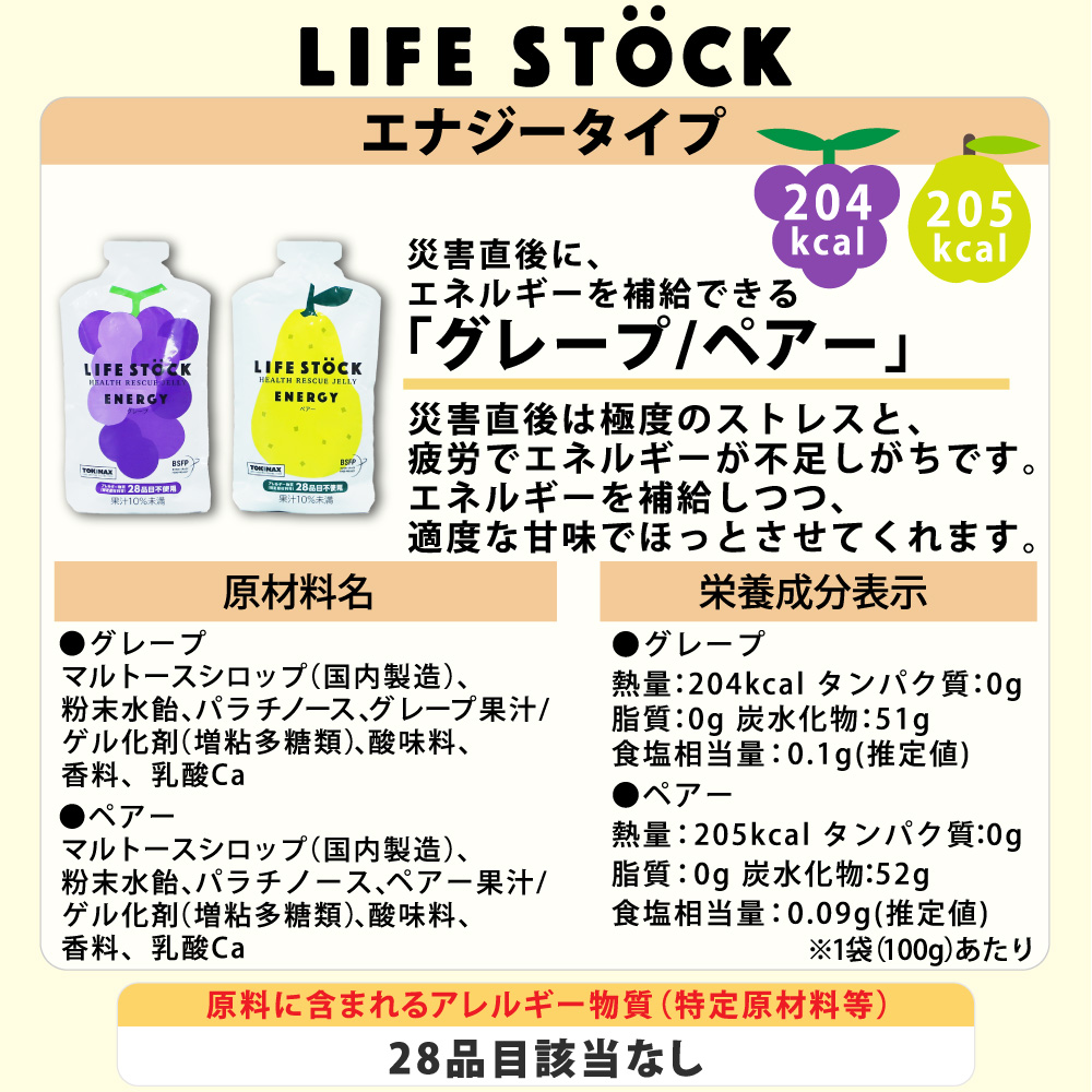 LIFE STOCK（ライフストック） 非常食 5年保存 非常食 防災備蓄用