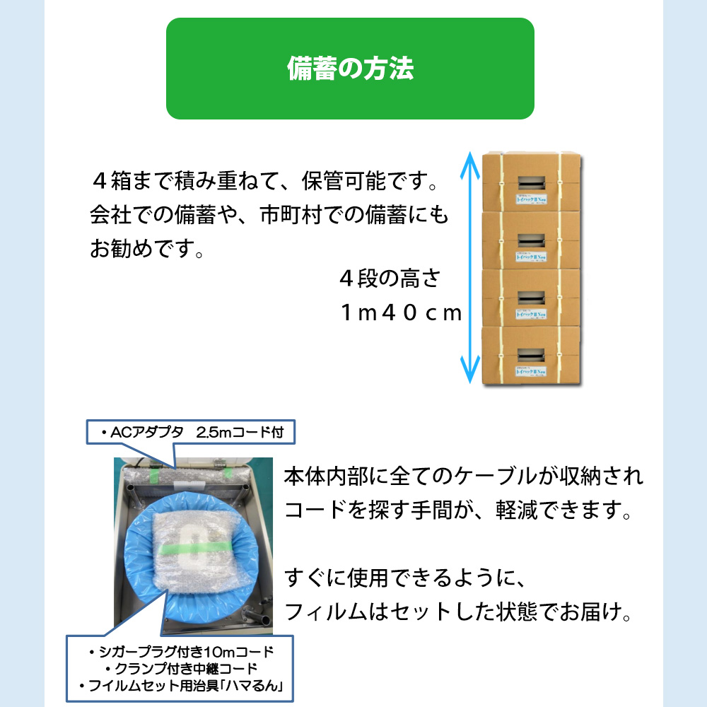 設置型簡易トイレ 非常用 防災 電動備蓄型自動パック式トイレ