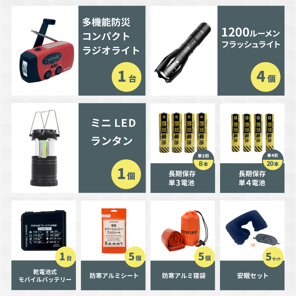 EVERSAFE 防災セット 中身だけ 5人用 防災士監修 ファーストエイド
