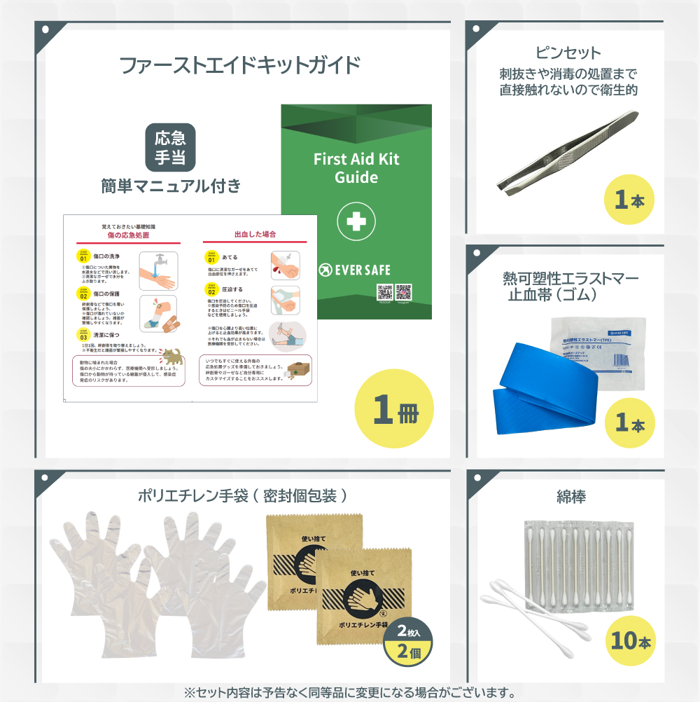 ファーストエイドキット Mサイズ 救急セット 救急箱 防災グッズ 防災士