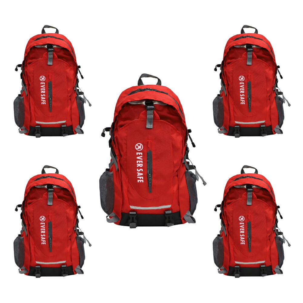 防災グッズ 防災リュック 多機能リュック 30L 5個セット まとめ買い 企業向け 法人向け 団体向け 家族向け リュックのみ  EVERSAFE 防災バッグの画像