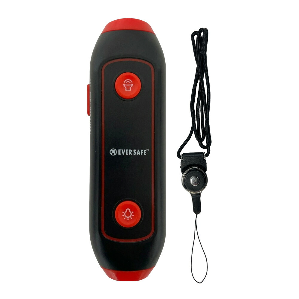 災害グッズ LEDパイプ 50cm 避難グッズ EVERSAFE 防災グッズ 電子ホイッスル ネックストラップ付き 4色 1個 笛