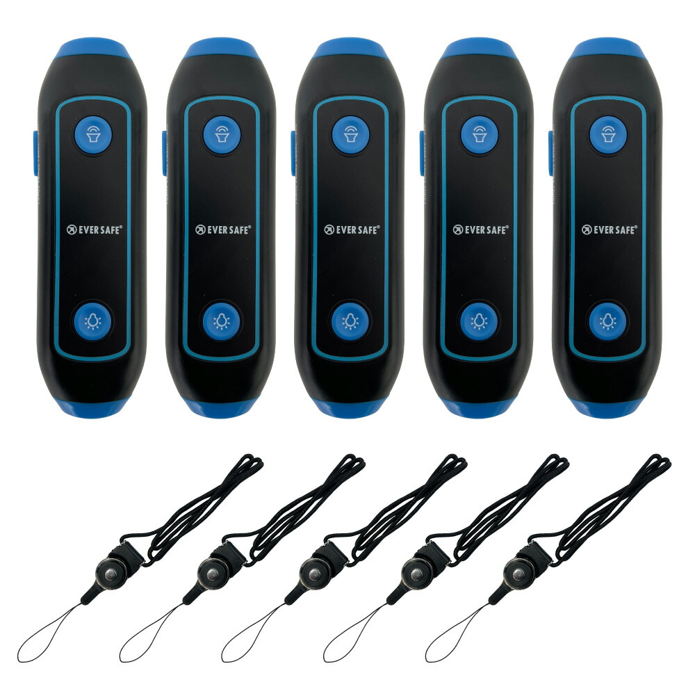 防災グッズ 電子ホイッスル ネックストラップ付き 4色 5個 笛 懐中電灯 大音量 ホイッスル 130db 警笛 アラーム LEDライト 防犯 防災 審判 軽量 電池式_3