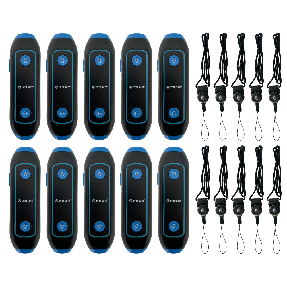 防災グッズ 電子ホイッスル ネックストラップ付き 4色 10個 笛 懐中電灯 大音量 ホイッスル 130db 警笛 アラーム LEDライト 防犯 防災 審判 軽量 電池式_3